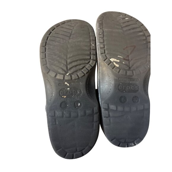 Crocs Classic Clog Black Glitter Silver Womens Size 10 Lightweight & Comfortable - Picture 6 of 8